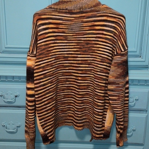 Mouchette EUC Large Open front Knit Striped Cardigan - Picture 6 of 8
